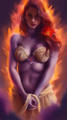 a smear . Field of wild a colorful flowers watercolor drawing on a blue splash colors background