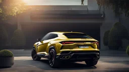Electric Lamborghini Urus ,rear view, desktop wallpaper, 4K, Cinematic