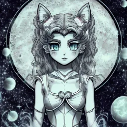 gato negro luna de la serie sailor moon