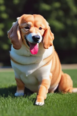 A dog on the grass