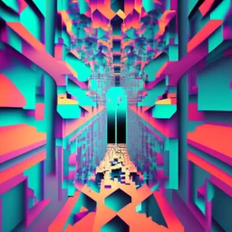 glitch art in 3d