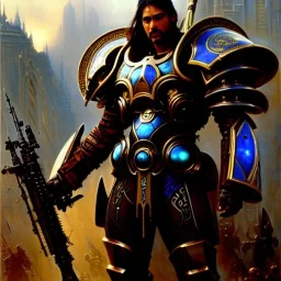 portrait 'Adept-Starcraft' ancient metal armor ,painting by gaston bussiere, greg rutkowski, yoji shinkawa, yoshitaka amano, tsutomu nihei, donato giancola, tim hildebrandt, oil on canvas, cinematic composition, extreme detail,fit full head inside picture,16k