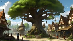 At the heart of Lumin's Reach lies the Town Center, where a charming square is dominated by an ancient, gnarled oak tree known as the Chrono Arbor. The townsfolk believe this tree is a beacon of temporal stability, its branches reaching toward the heavens as if attempting to touch the fabric of time itself. The square is dotted with market stalls, where locals sell handmade crafts and fresh produce.