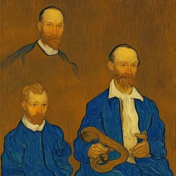 Father and son in van goh style