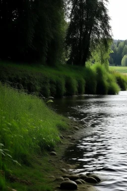 edge of a river bank