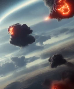 Image of Nuclear bombs hit earth