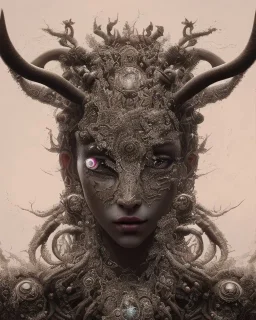 Insanely detailed photograph of An elaborate beautiful cow goddess intricate glowing skin eyes black and white spotted fur dress intricate face hair lashes hyperdetailed painting by Ismail Inceoglu Huang Guangjian and Dan Witz CGSociety ZBrush Central fantasy art album cover art 4K 64 megapixels 8K resolution HDR Greek shiny space colours jewelry celestial hair eyes light