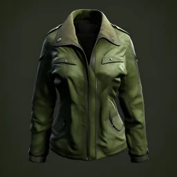 Olive Parker jacket, Front View, Realistic, hd, 8k, Product