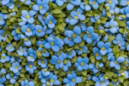 top view pattern of forget-me-not flowers