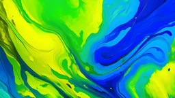 abstract image of colorful gradations mixed with a mixture of yellow, green, blue, and purple colors