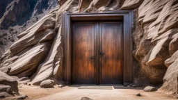 huge door in side mountain