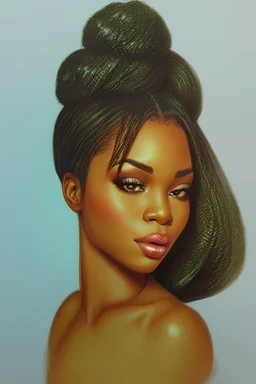Drawing of a beautiful black woman