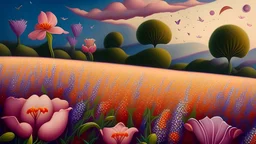 big flower meadow filled with dreams, Catherine Abel style