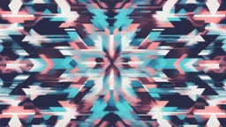 digital glitch pattern snowflake geometric abstraction