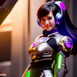 Ultra detailed fullbody Portrait in oil on canvas of overwatch character-D.VA with armor,extremely detailed digital painting,ultrarealistic skin,intense stare, extremely detailed face, crystal clear eyes, mystical colors ,perfectly centered image, perfect composition, rim light, beautiful lighting,masterpiece ,8k, stunning scene, raytracing, anatomically correct, in the style of Ohrai Noriyoshi and robert e howard and Steve Jung and Wizyakuza and Simon Bisley and uncannyknack and kilory.