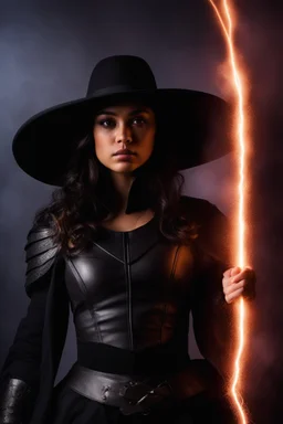 an extremely stacked 18-year-old Rylee Santiago as Zorro - gradated Background, professional quality studio 8x10 UHD Digital photograph by Scott Kendall - multicolored spotlight, Photorealistic, realistic stock photo, Professional quality Photograph. colored Fog - Multicolored lightning, 3D heart