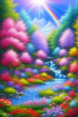 verybeautiful-magical-garden-of-the-angelic-kingdom-blue-and-pink-plants-and-trees-small-river-sunshine-flowers-haze-thumb-rainbow-ufo-bright-colors