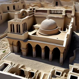 many buildings pueblo, greek, and islamic architecture under the earth