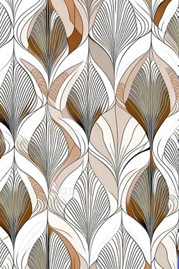 calipso girl brown and gray shades on a white background in deco style