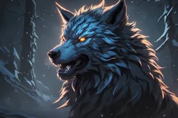 Moon wolf beast in 8k solo leveling shadow artstyle, ice venom them, neon effect, full body, ice, intricate details, highly detailed, high details, detailed portrait, masterpiece,ultra detailed, ultra quality