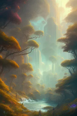 Fantasy landscape as greg rutkowski style