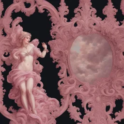 baroque art aesthetic pink