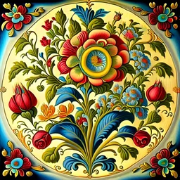 Rosemaling, plants, flowers, detailed, realistic