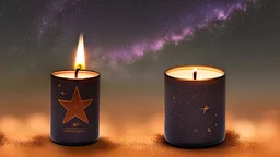 فرح العيد فانوس مع سماء نجوم
