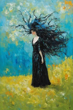 sunny day, in the style of Leonora Carrington