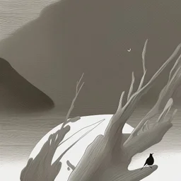 a alone man. pen and ink, birds eye view, illustrated by hergé, Background space and earth