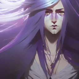 Beautiful person with long white hair made of clouds, Anime Key Visual, Deep Color, Intricate, 8k resolution concept art, Natural Lighting, Beautiful Composition head and shoulders portrait, 8k resolution concept art portrait by Kentaro Miura, Alphonse Mucha dynamic lighting hyperdetailed intricately detailed Splash art