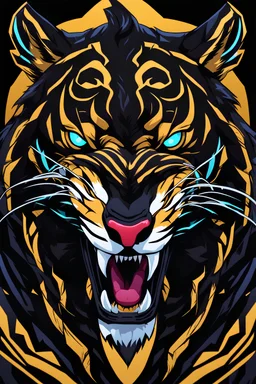 Venom beast in solo leveling shadow artstyle, A tiger +Turtle.them, neon effect, full body, apocalypse, intricate details, highly detailed, high details, detailed portrait, masterpiece,ultra detailed, ultra quality