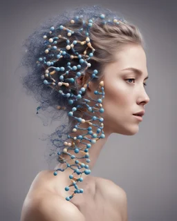 DNA molecule hair thread imitation