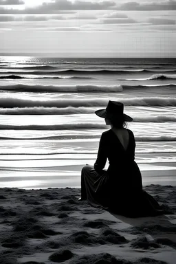 woman on beach