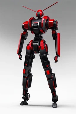 Sci-Fi, Large Mechainal Robot Red and Black, Space, Magic, Dangerous, Menacing, Horror, Zoomed In