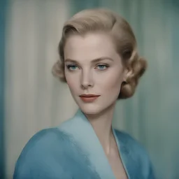 Grace kelly, blue, autochrome