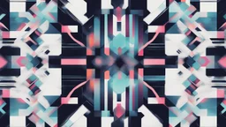 digital glitch pattern snowflake geometric abstraction