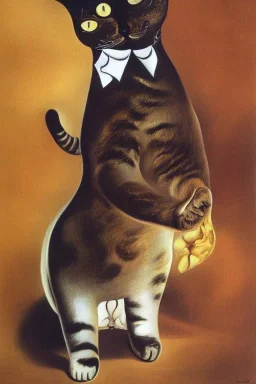 Painting of a cat salvador dali