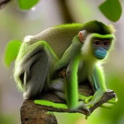 green frog monkey