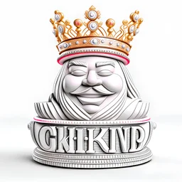 King cheerful 3D Clear details