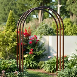 designed modern metal garden arch