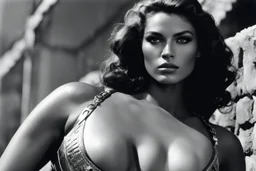 [photo by helmut newton in agent provocateur on the arena] Her complexion, after years spent training under the sun, bore the mark of a warrior who had weathered countless battles. Though her face spoke of hardship, there was also an air of grace and serenity that emanated from her every pore. Selene's physique was a testament to her dedication and discipline. Her muscular frame hinted at her physical prowess, yet her movements were fluid, as if she danced with the wind itself.