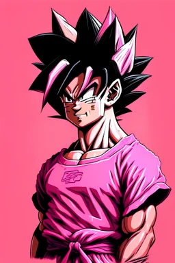 Goku wear a pink shirt
