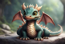 hyper realistic cute dragon