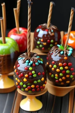 caned candy apples