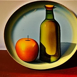 still life bottle plate