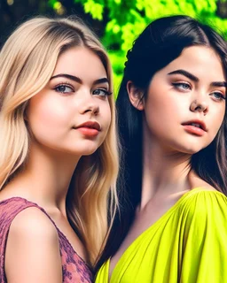 Composition selena gomez with elle fanning