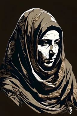 veiled mother vector art
