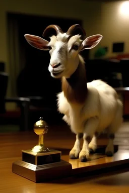 A goat with The Academy Award of Merit