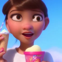 garota comendo sorvete